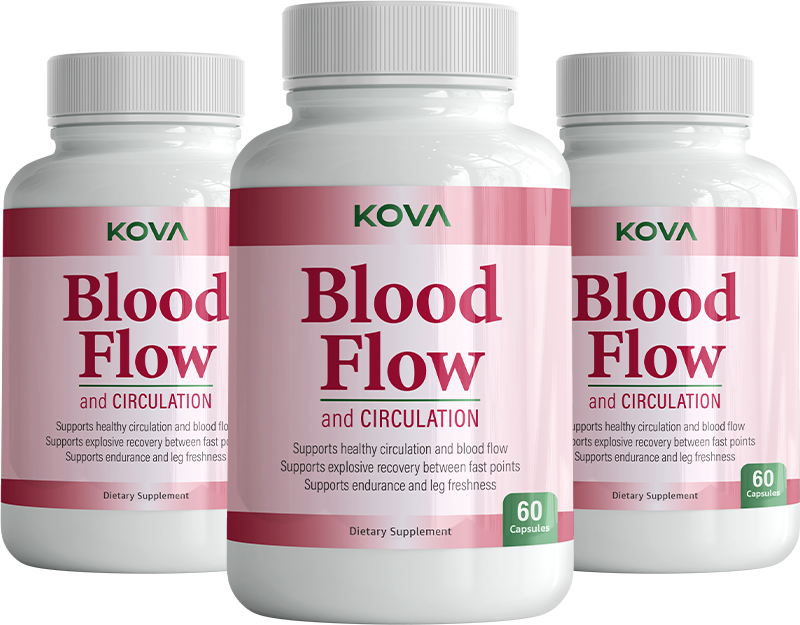 Kova Blood Flow and Circulation supplement, 3 bottle bundle